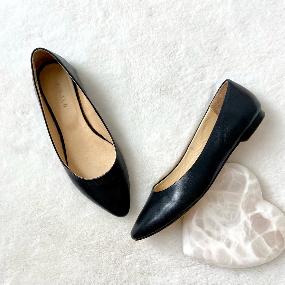 Nisolo Black Leather Ballet Flats
